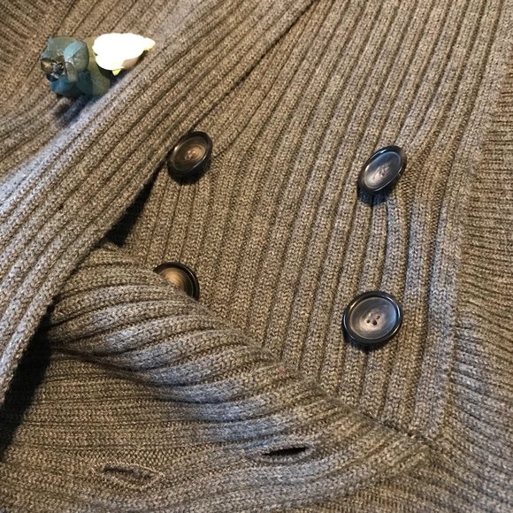 BANANA REPUBLIC Women's Short-Sleeved Sweater Charcoal Gray Sz S - Picture 6 of 11